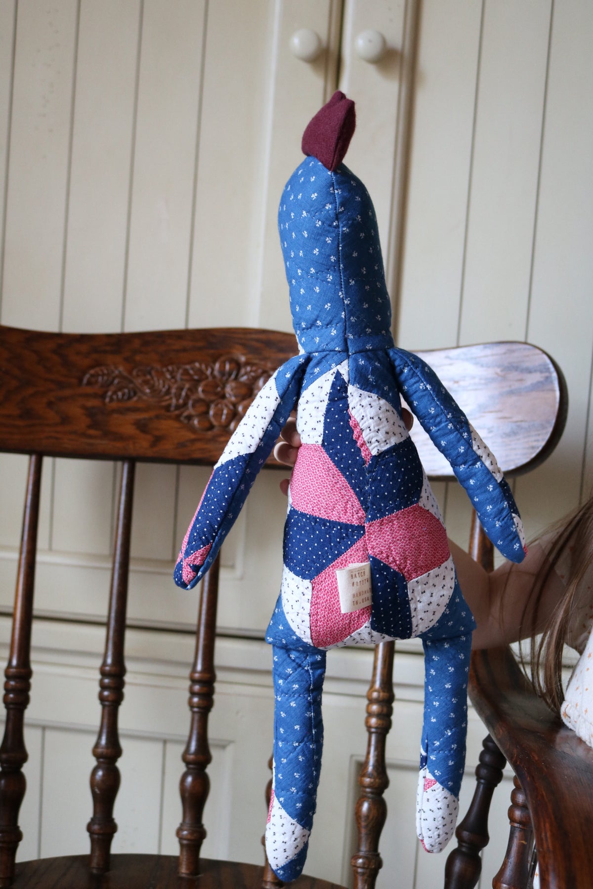 1800s Quilted Chicken I - Organic Cotton Stuffing