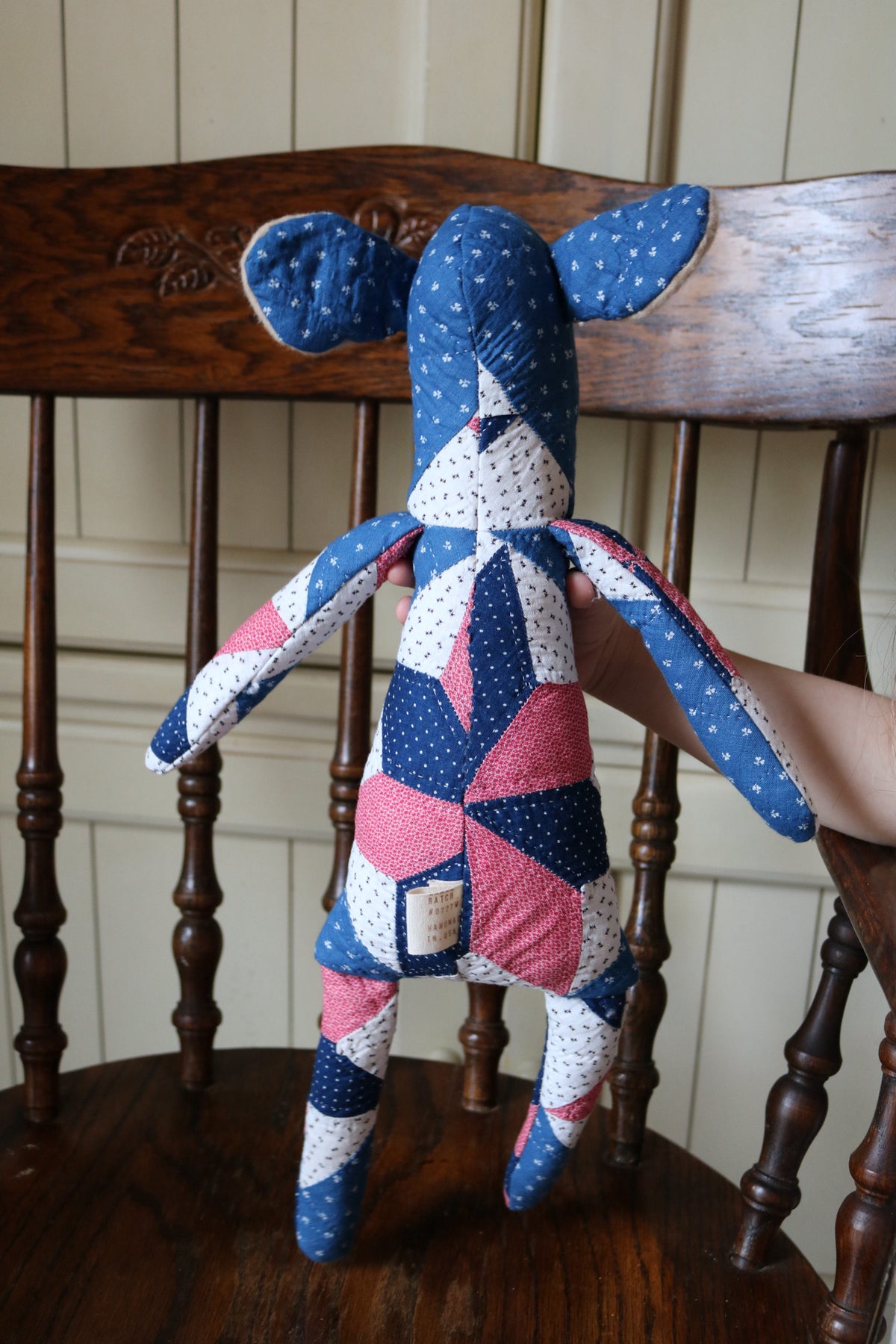 1800s Quilted Mouse I - Organic Cotton Stuffing
