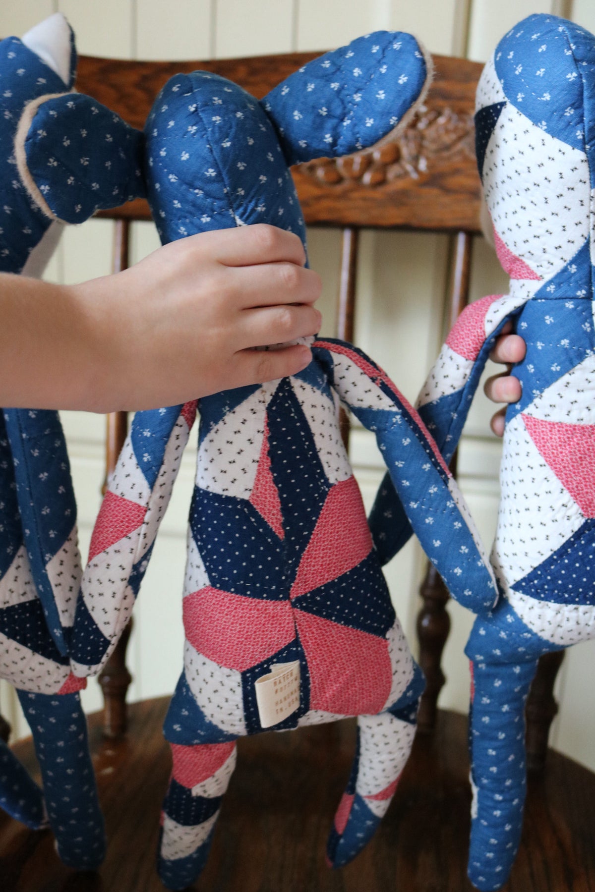 1800s Quilted Mouse I - Organic Cotton Stuffing