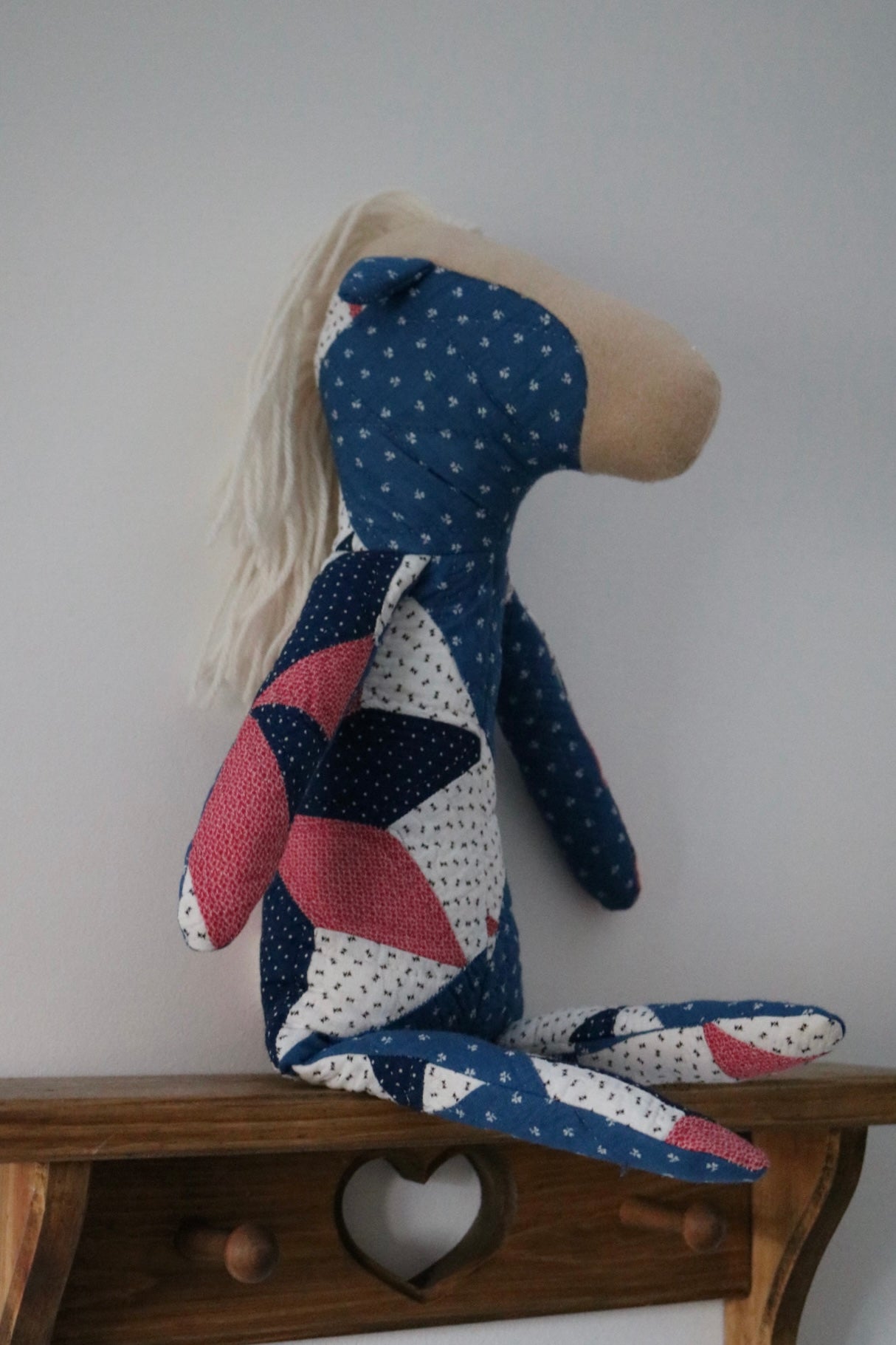 1800s Quilted Horse III - Organic Cotton Stuffing