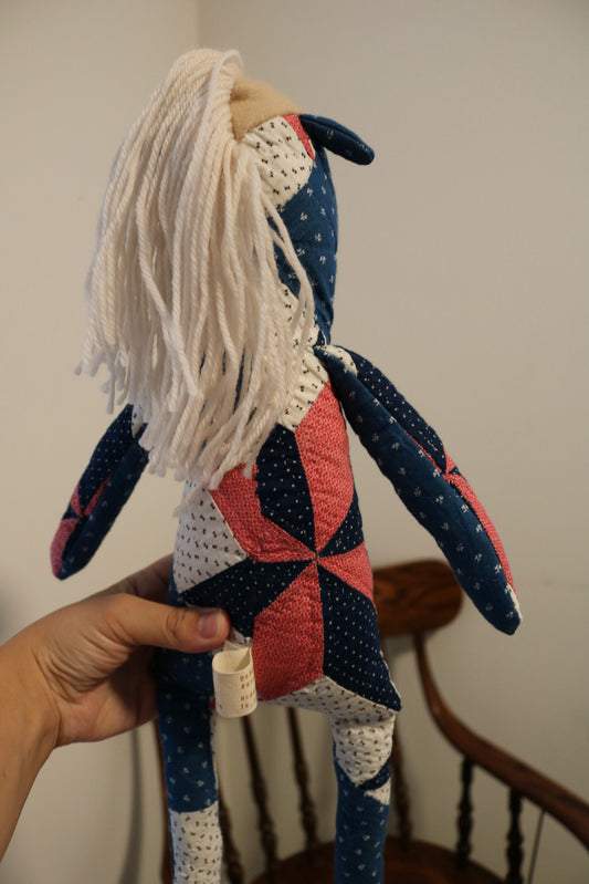 1800s Quilted Horse III - Organic Cotton Stuffing