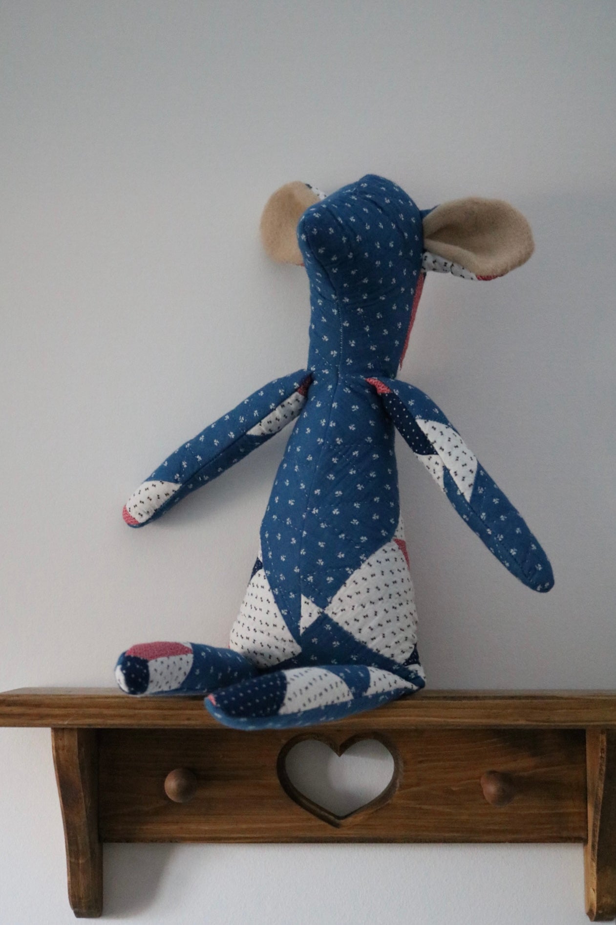 1800s Quilted Mouse II - Wool Stuffing