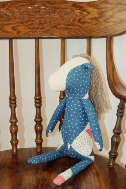 1800s Quilted Horse I - Wool Stuffing