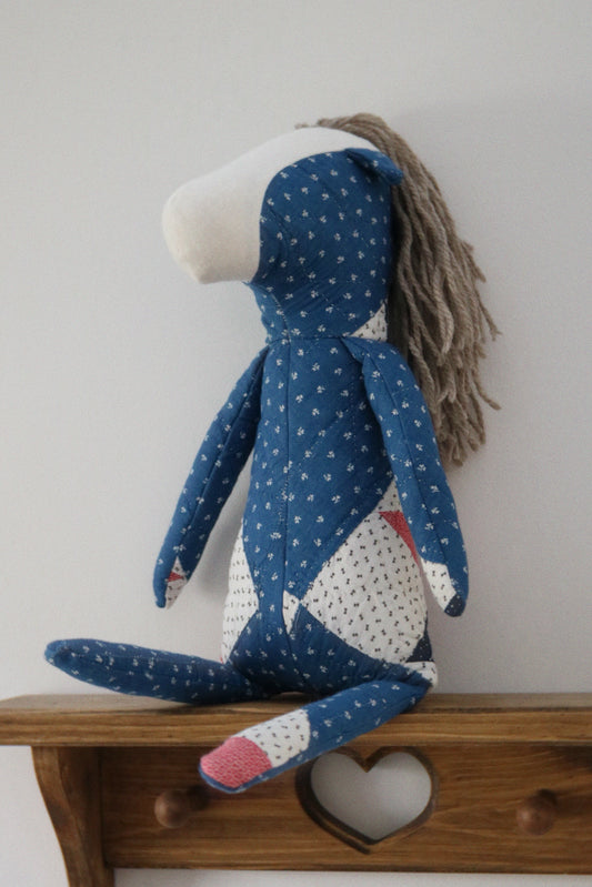 1800s Quilted Horse I - Wool Stuffing